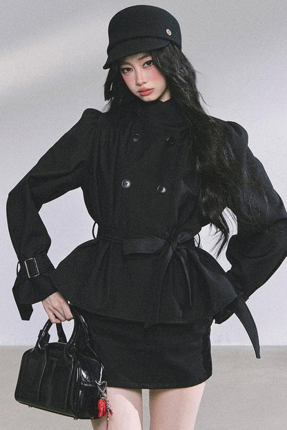 French Autumn Coat & Skirt Set-Up