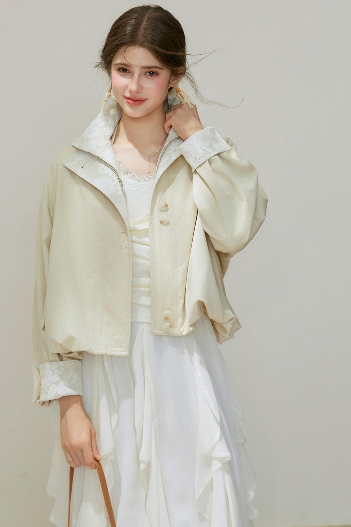 Lace Autumn Trench Coat