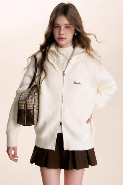 Winter Double-Zip Cardigan Jacket