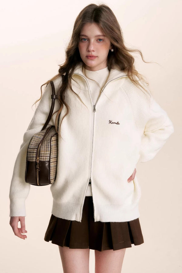 Winter Double-Zip Cardigan Jacket