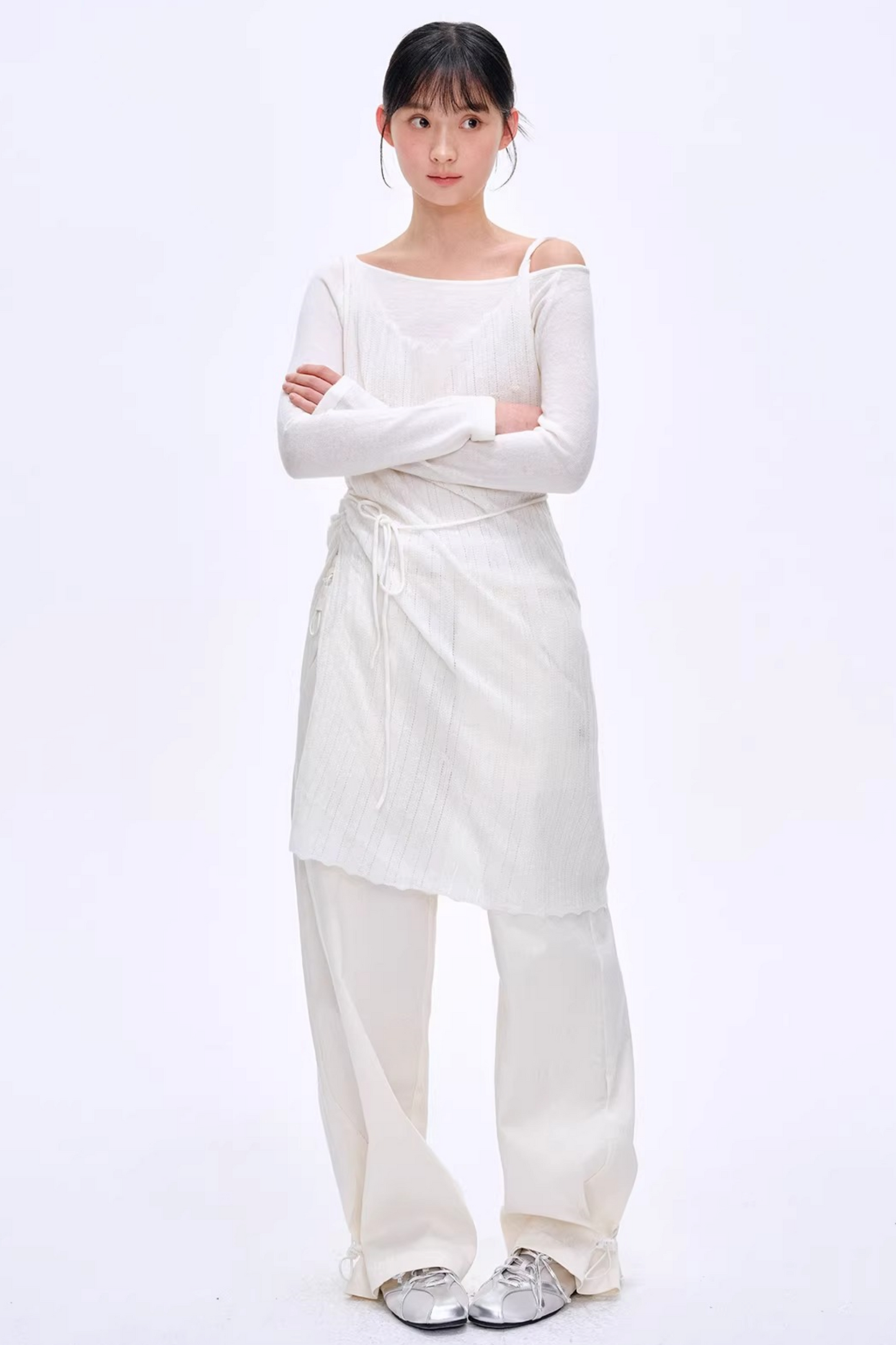 Lyocell Blend Color-Block Pants