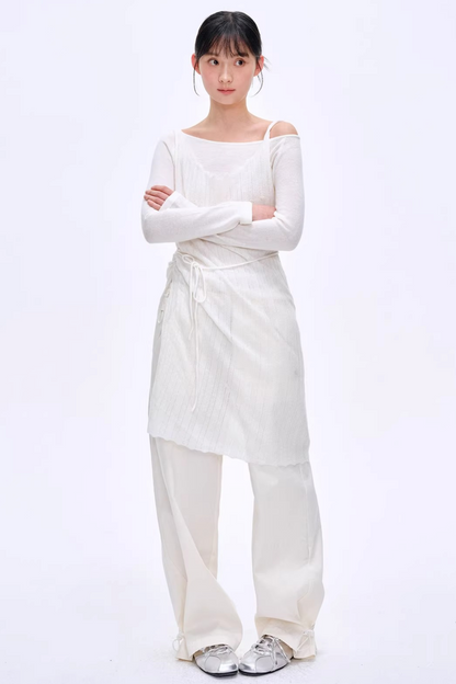 Lyocell Blend Color-Block Pants