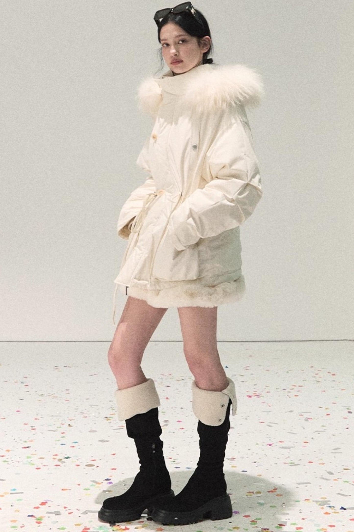 Snowfall Lace Knitted Dress