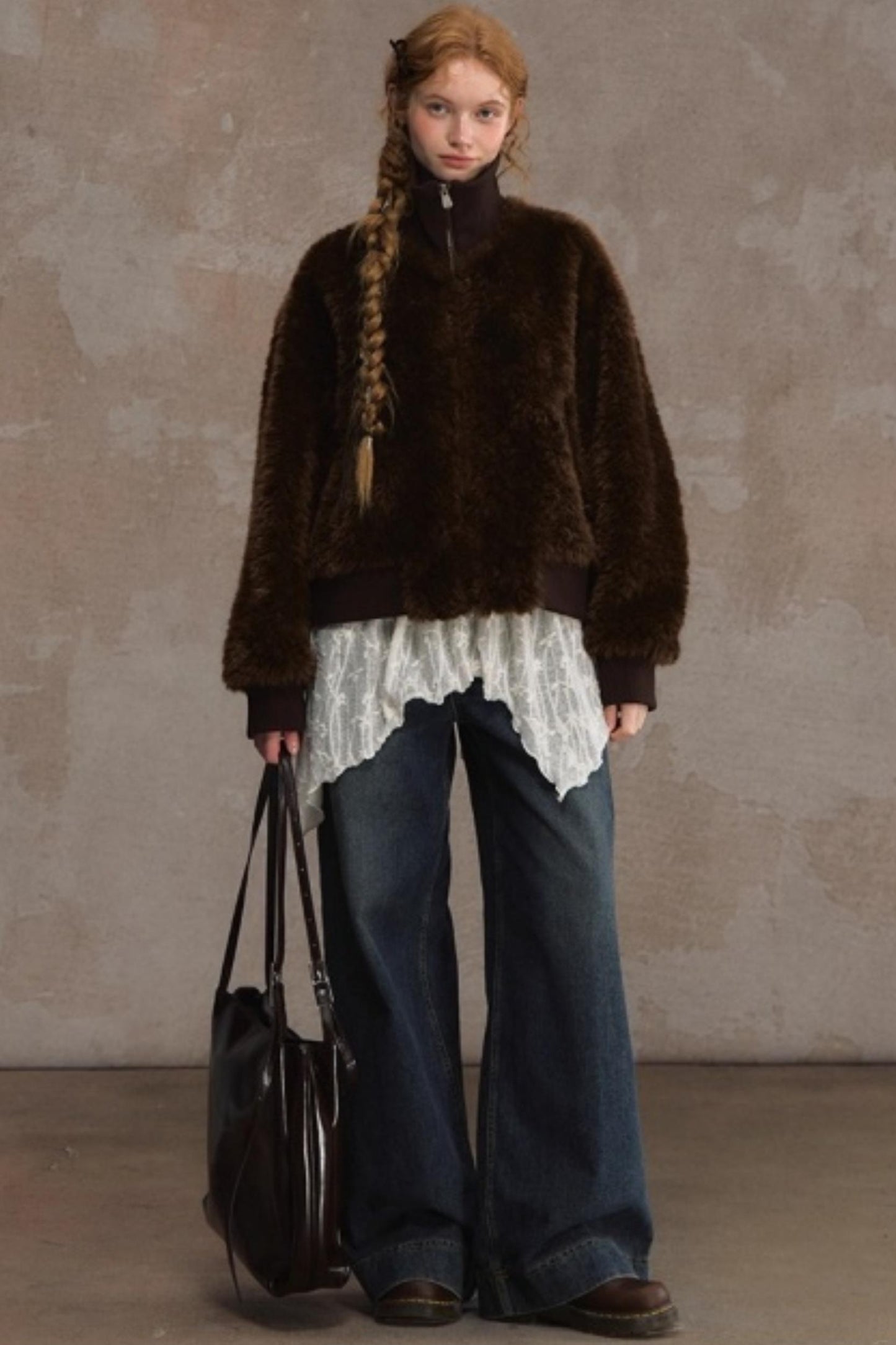 Thickened Lambswool Suede Jacket