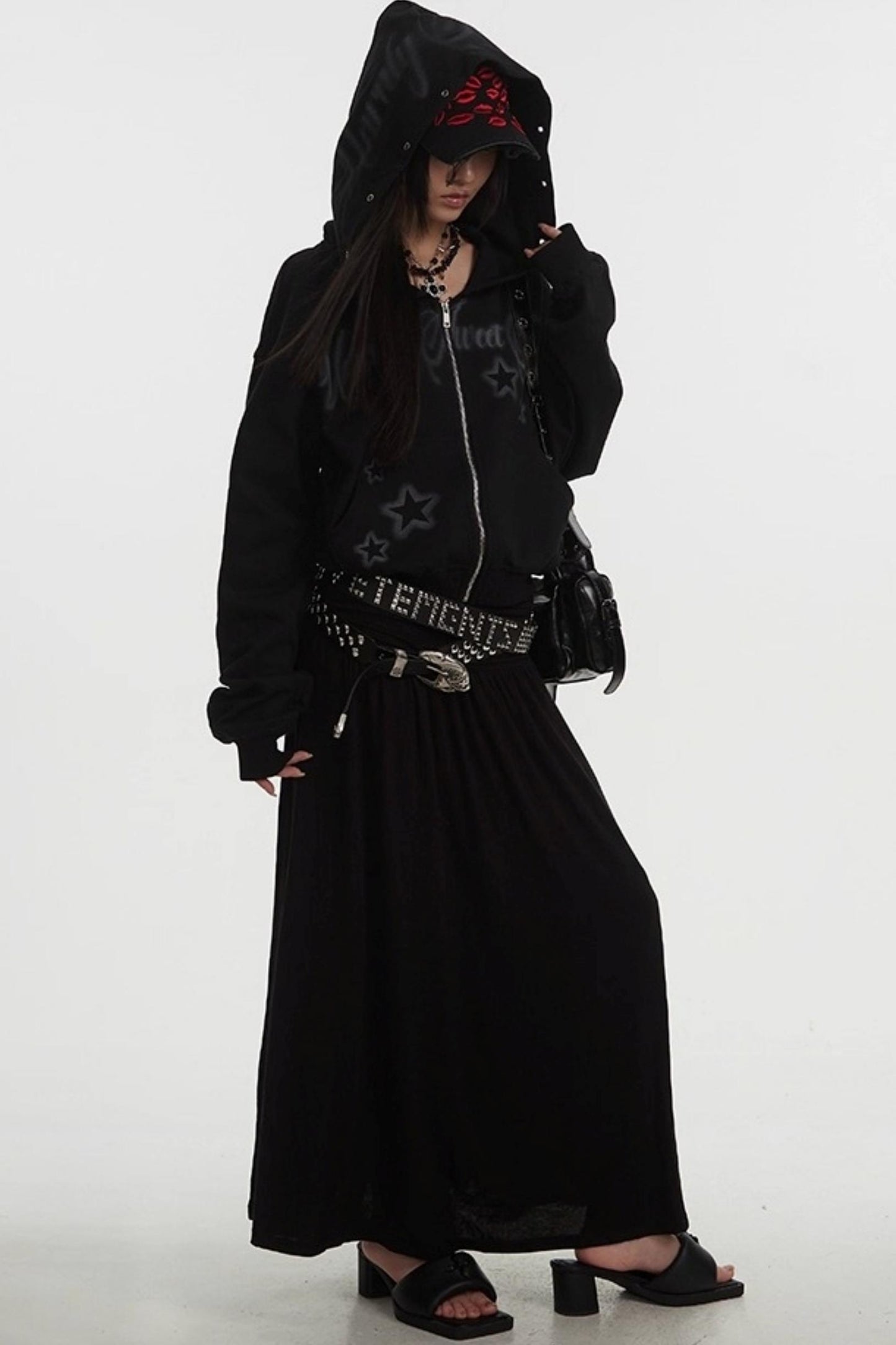 Lazy Zipper Hooded Jacket