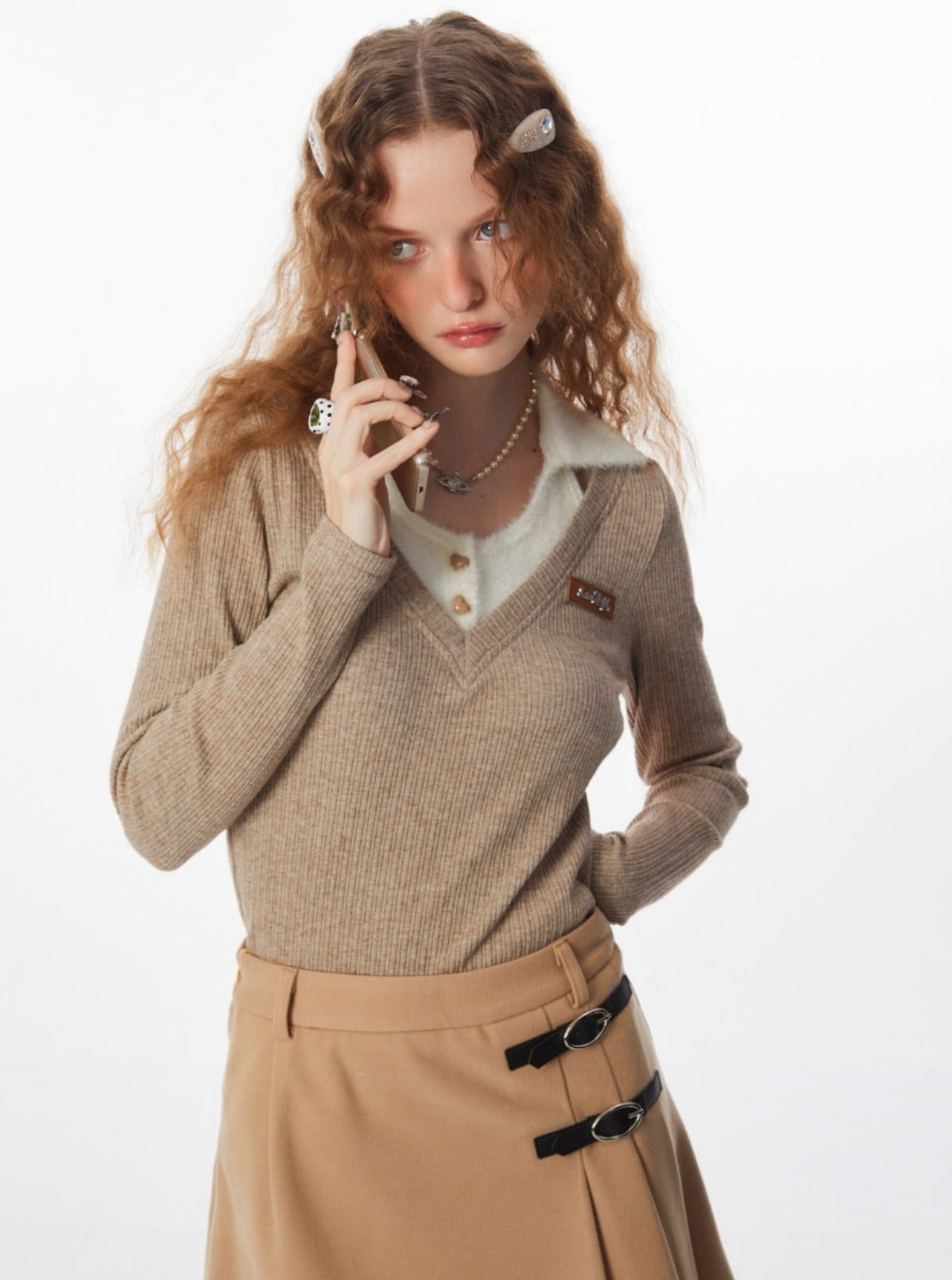 Long sleeves knitted tops