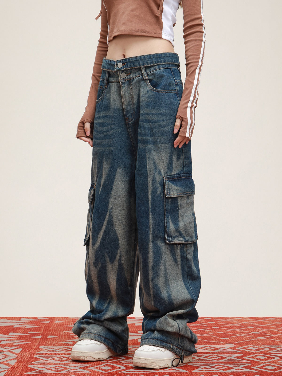 American Wash Distessed Jeans Hose