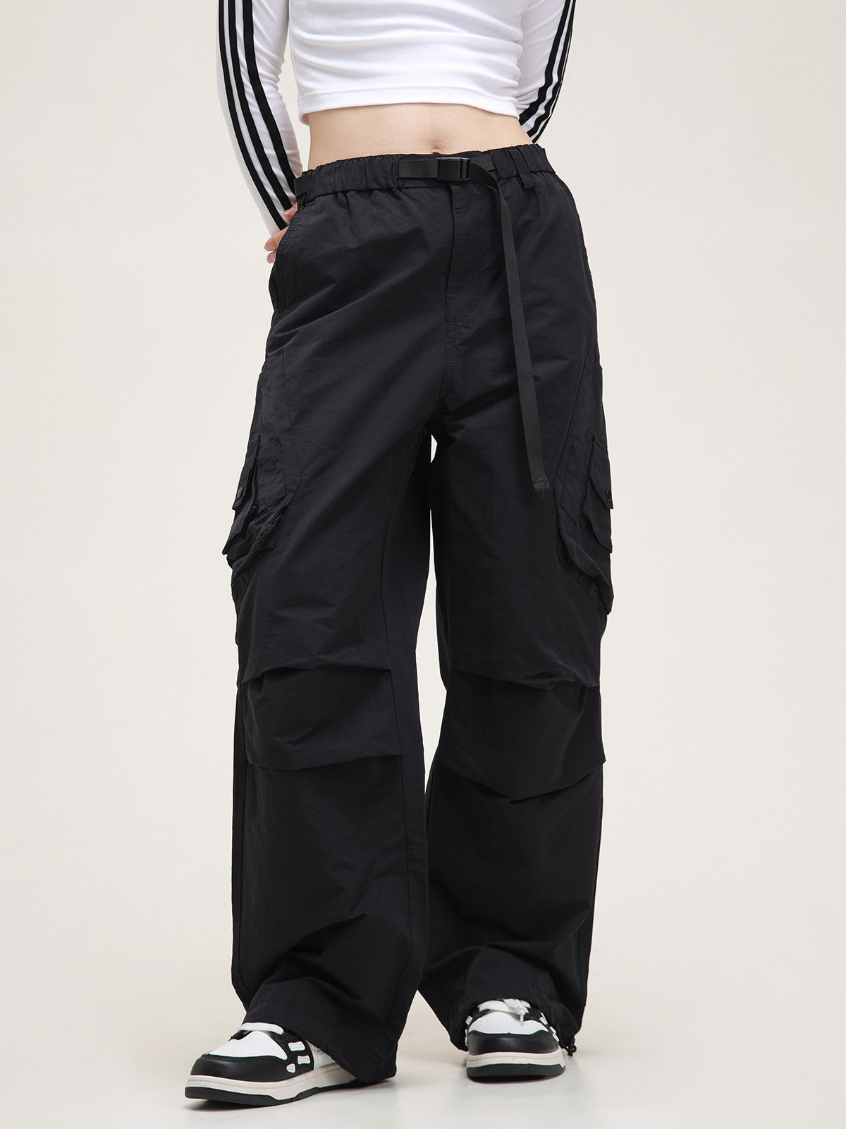 American retro straight loose cargo pants