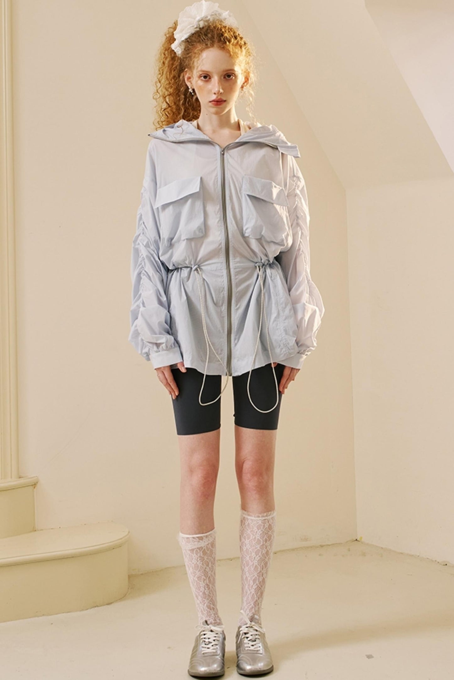 Oversized Pocketed UV Coat