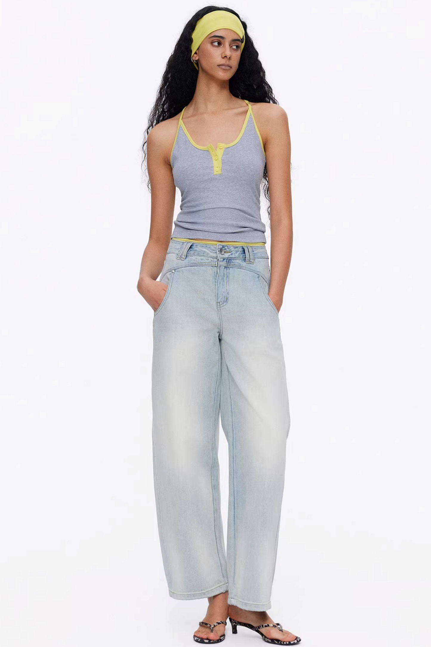 Color-Contrasting Slim-Fit Vest