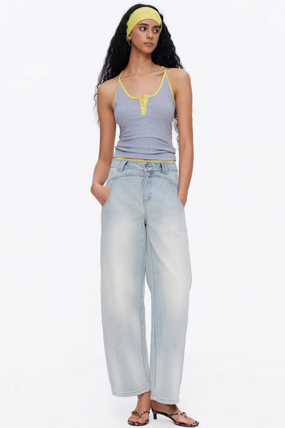 Color-Contrasting Slim-Fit Vest