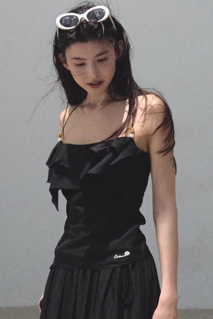 Summer Ruffled Camisole Skirt Set-Up