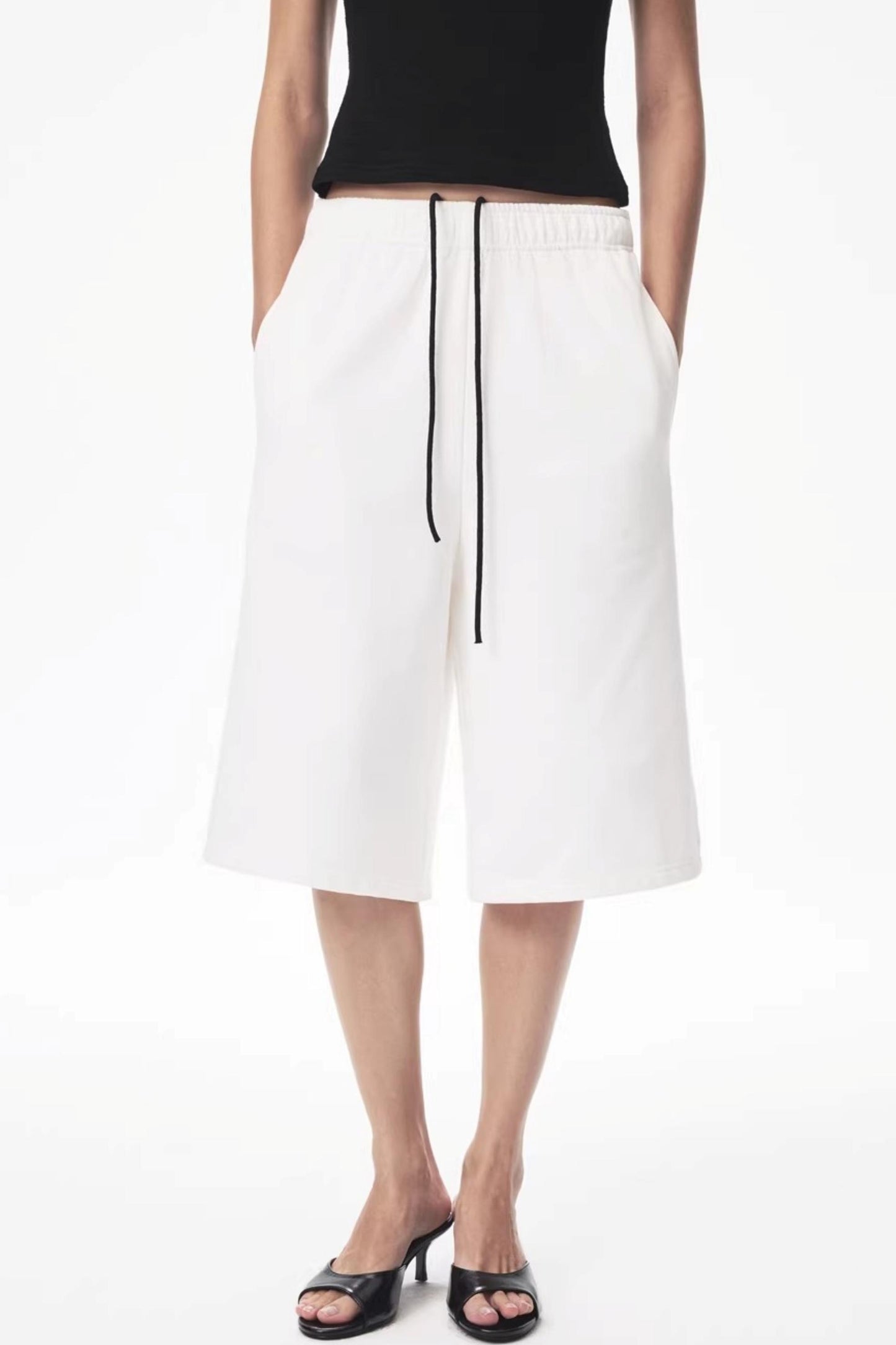 Two-Color Drawstring Sweatpants