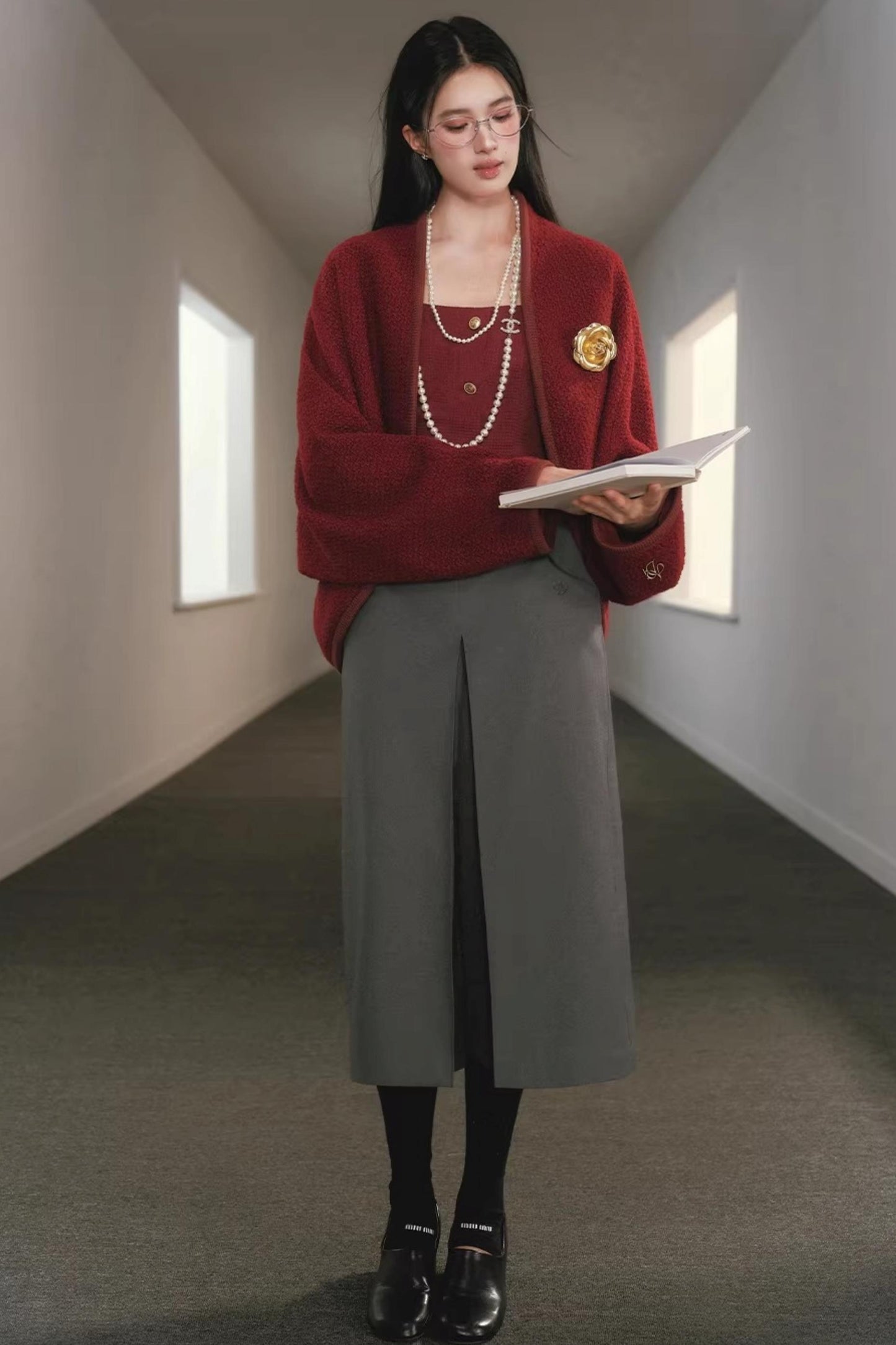 Batwing Wool Cocoon Coat Set-Up