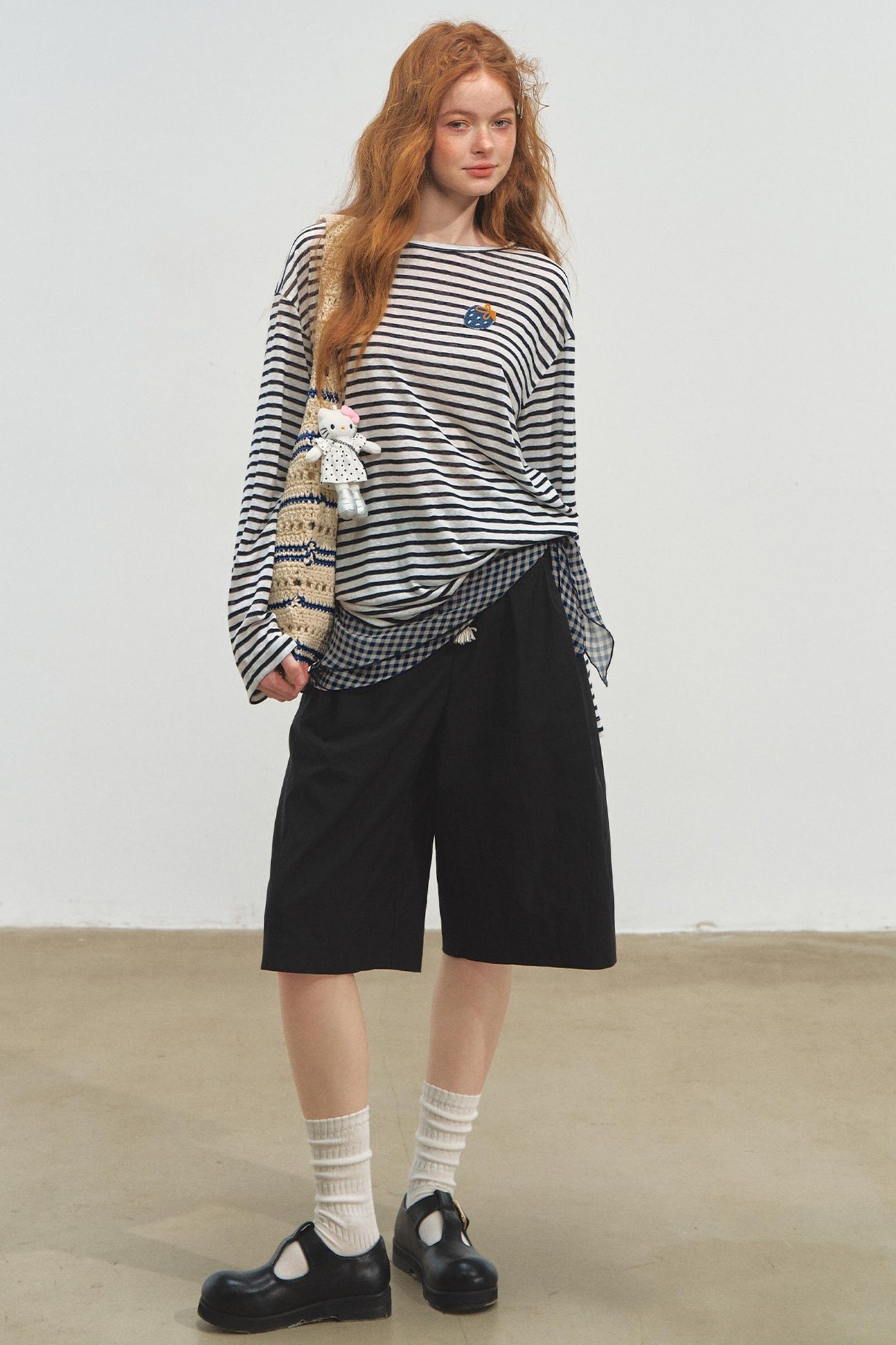 Sunshine Stripes Long Sleeve Smock
