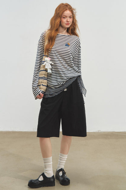 Sunshine Stripes Long Sleeve Smock