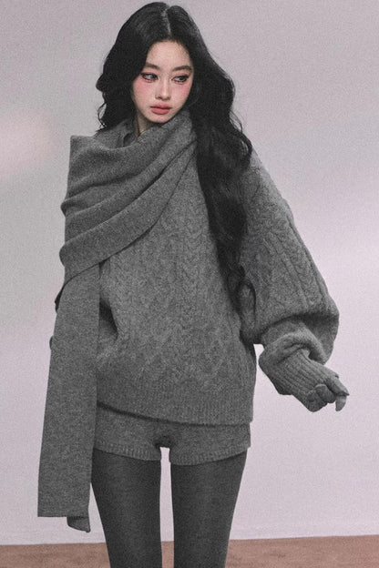 Zurich Knit Sweater Shorts Set-Up