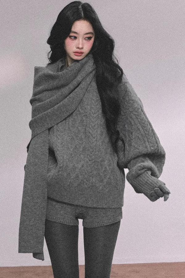 Zurich Knit Sweater Shorts Set-Up