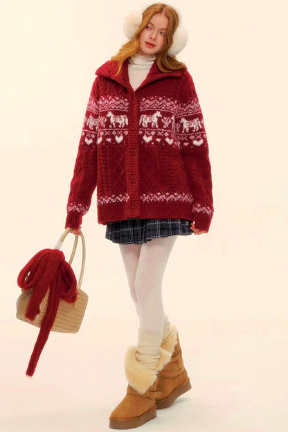 Fair Isle Wool Cardigan