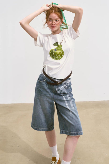 Summer Wide-Leg Denim Pants