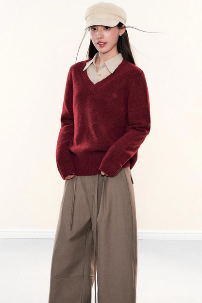 Soft Knit V-Neck Sweater