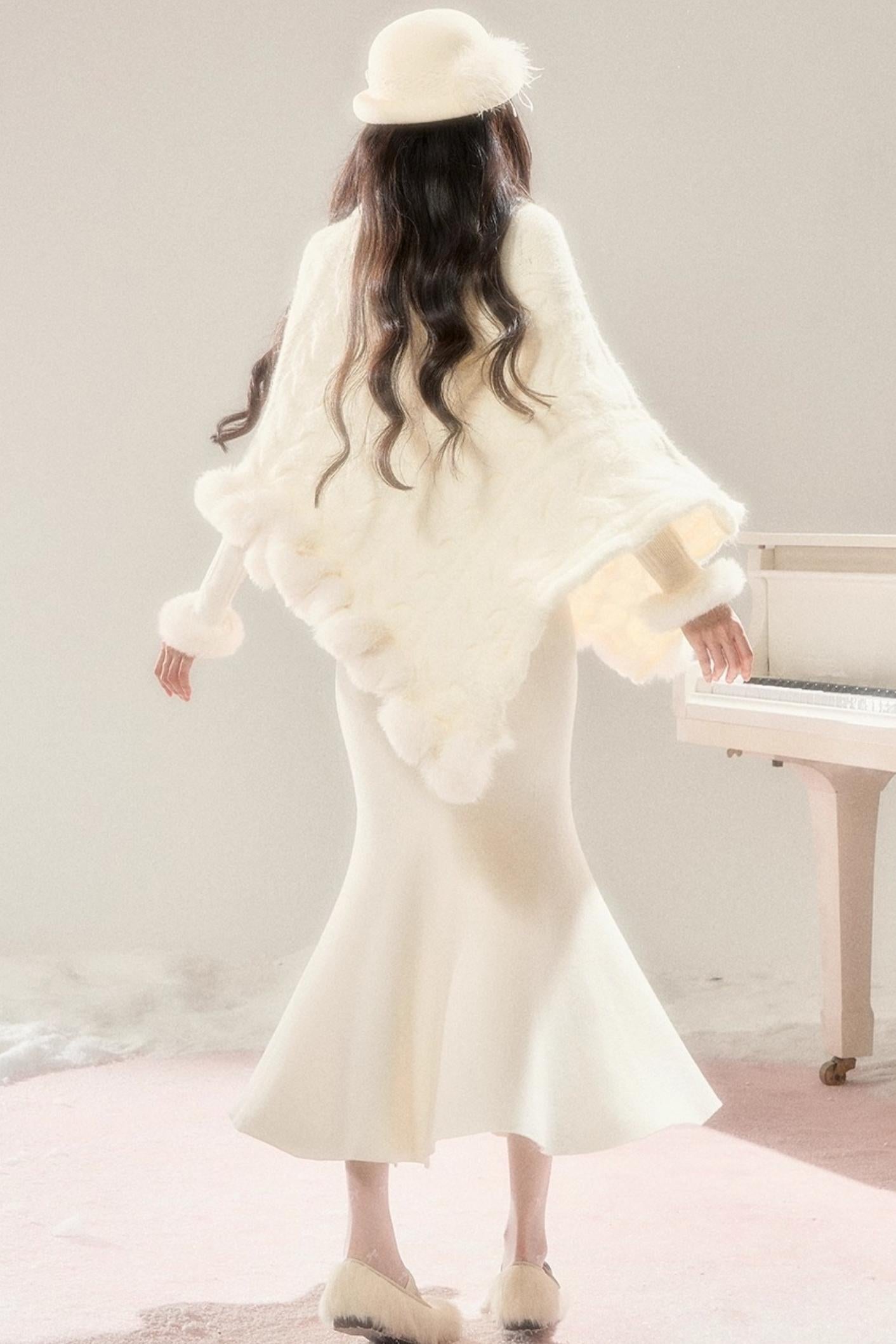 Winter Love Song Knitted Cape