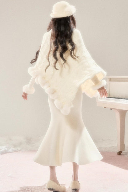 Winter Love Song Knitted Cape