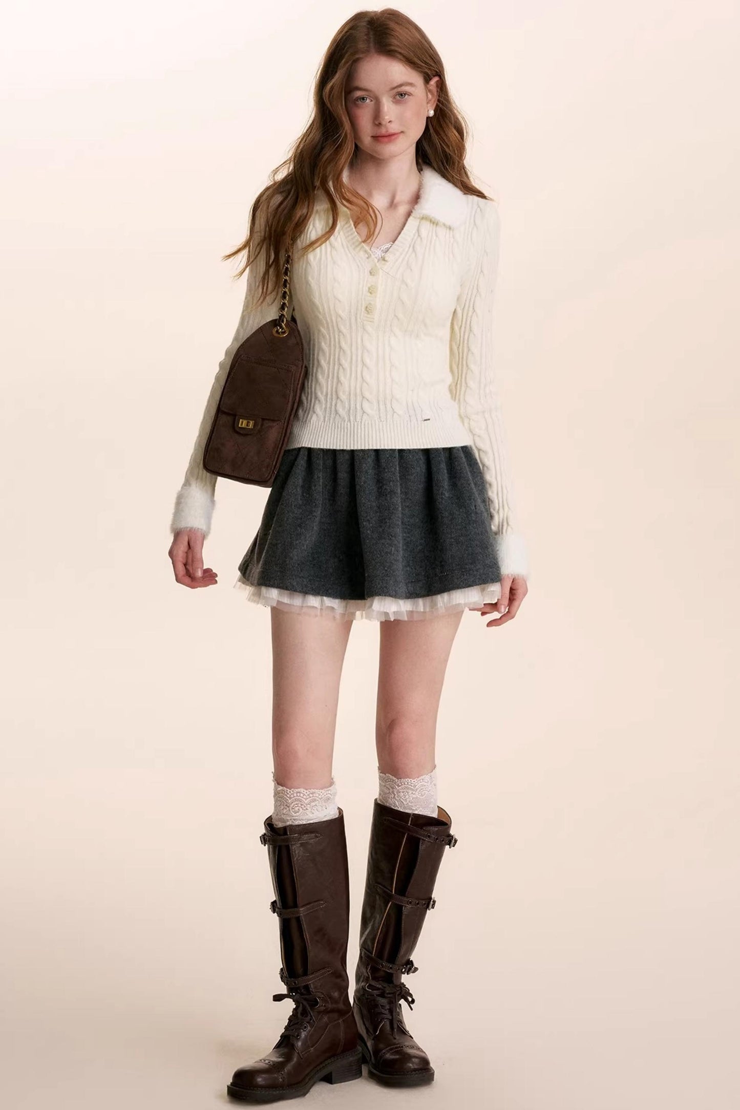 Cloud Soft Velvet Lapel Sweater