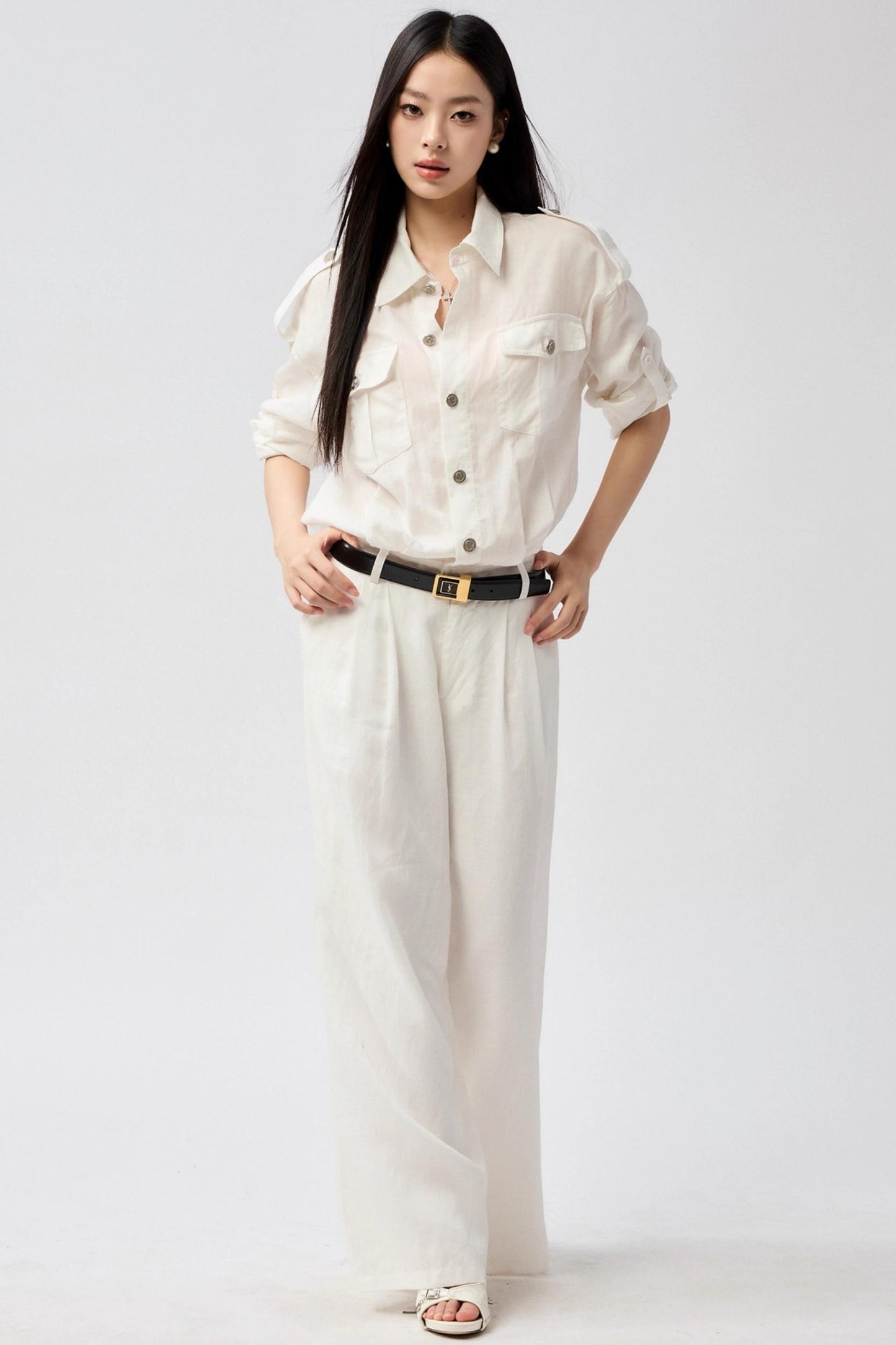 Elegant Line White Shirt