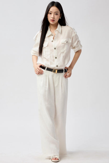 Elegant Line White Shirt