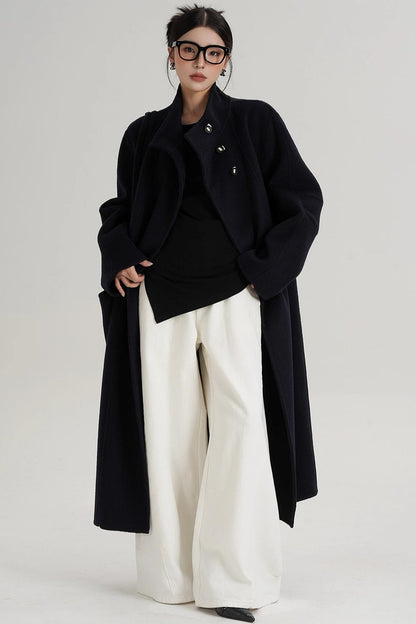 Temperament Stand-Up Woolen Coat