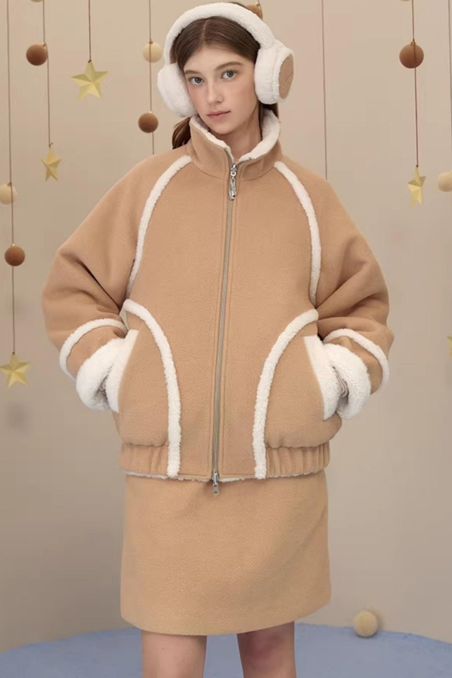 Snow Season Wool A-Line Skirt