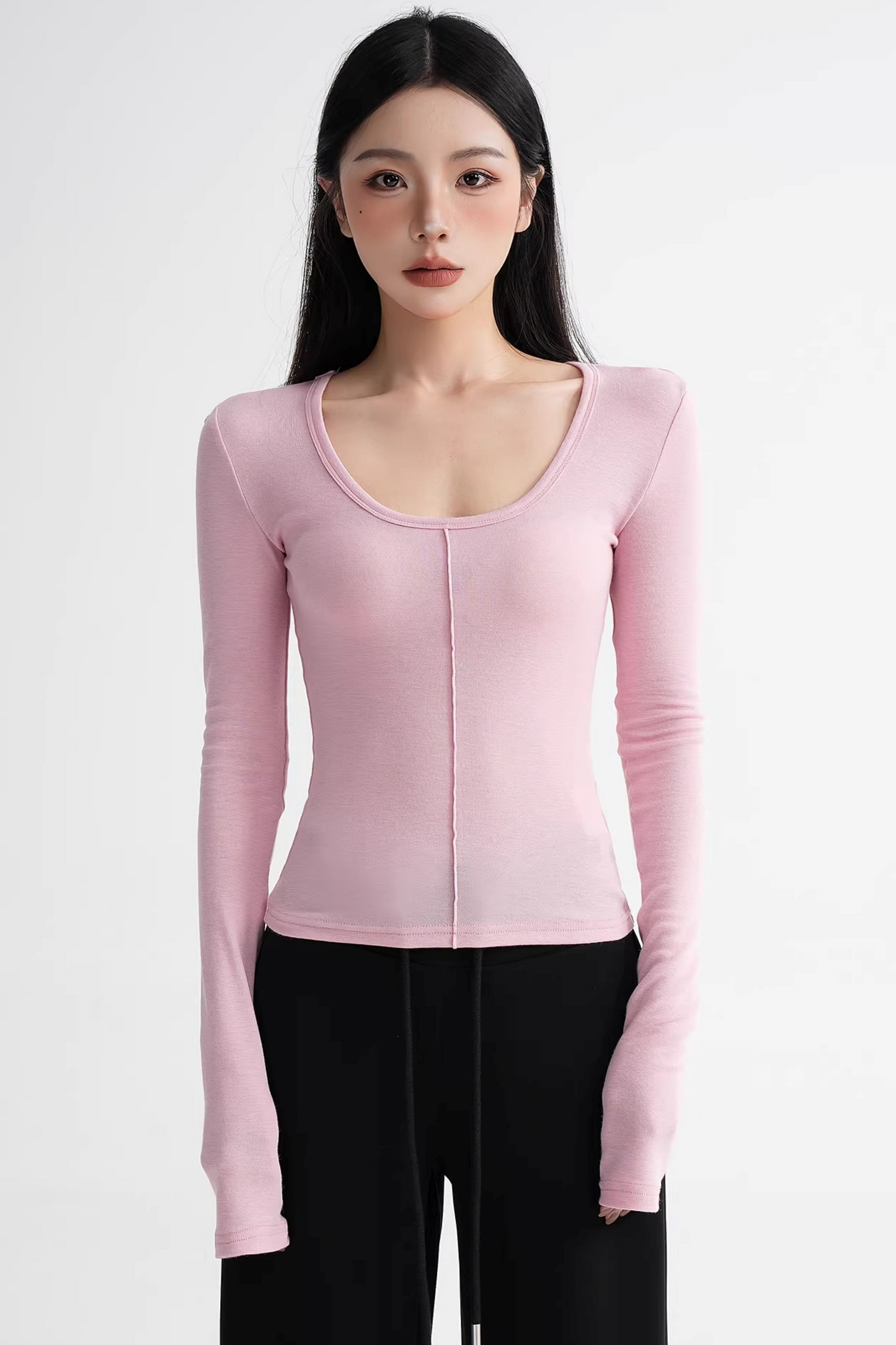 Wool Slim-Fit Stacked Top