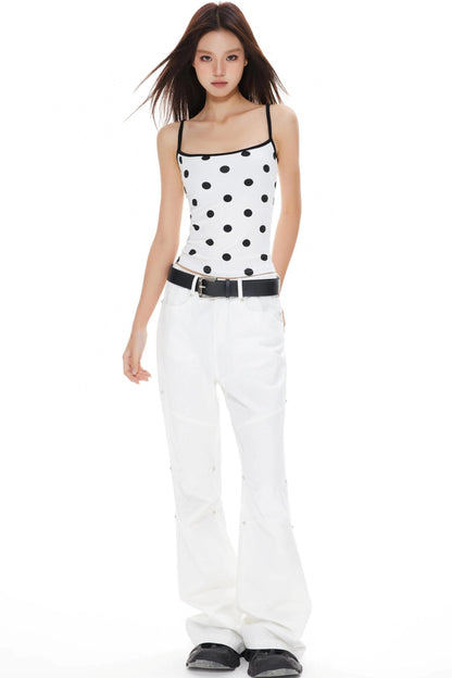 Polka Suspender Vest