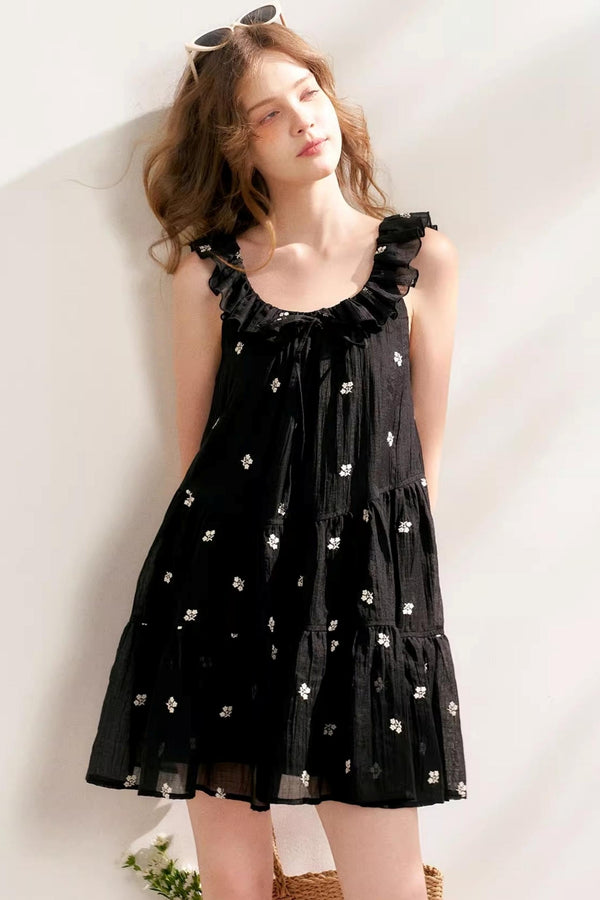 Ruffled A-Line Dress