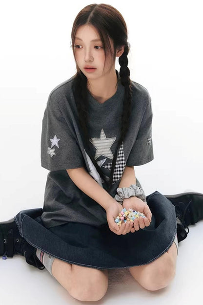 Star Patch Embroidered T-Shirt