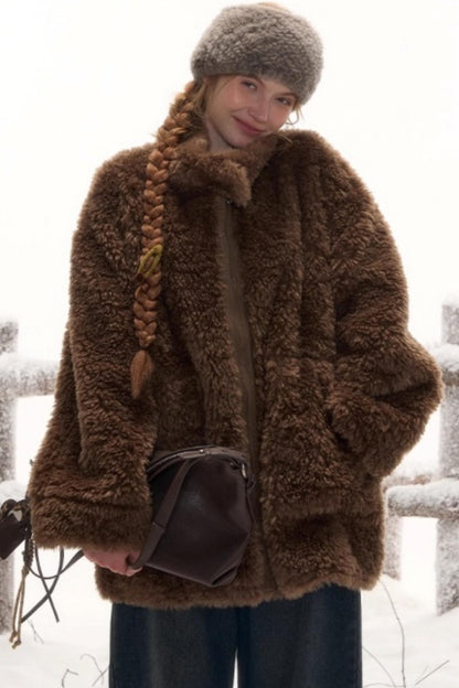 Reversible Suede Stand Collar Jacket