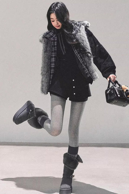 Plaid Padded Cotton Jacket