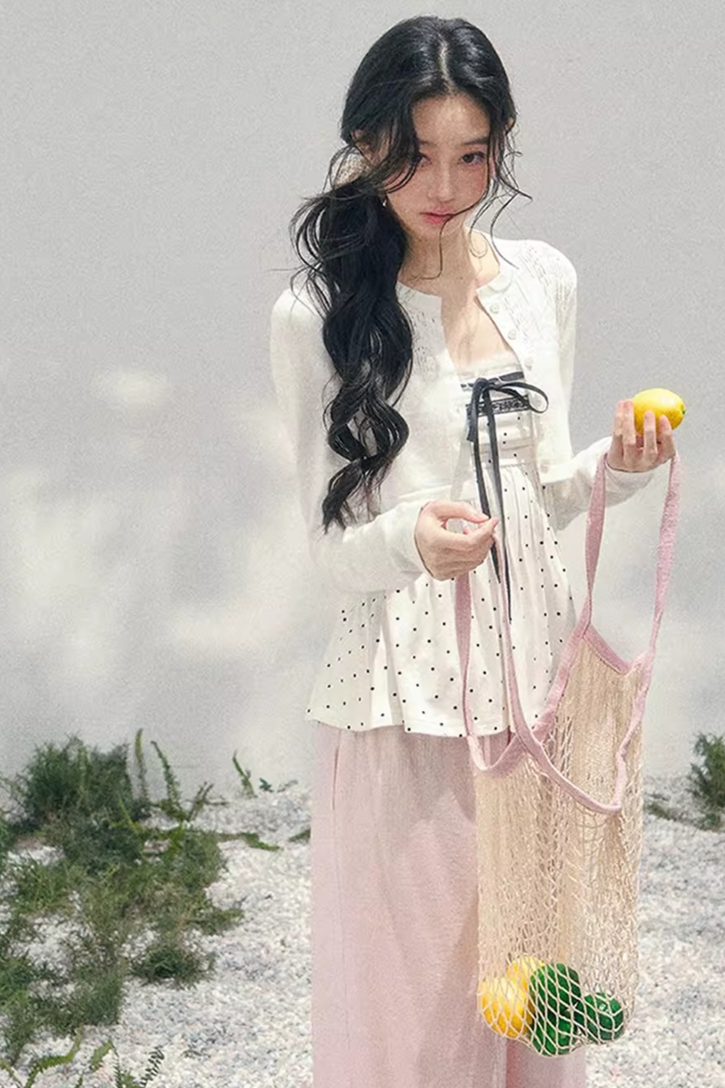 Polka Dot Lace Top Set-Up