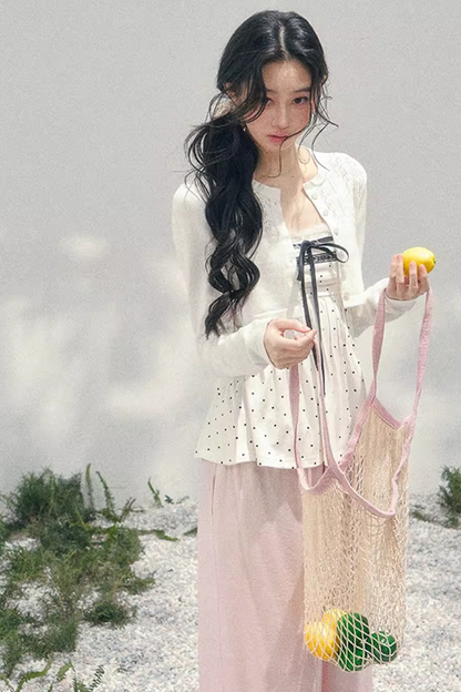 Polka Dot Lace Top Set-Up