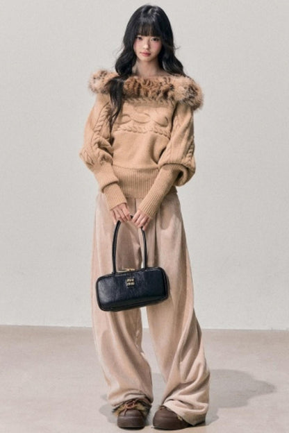 Tea Fragrance Mohair Sweater