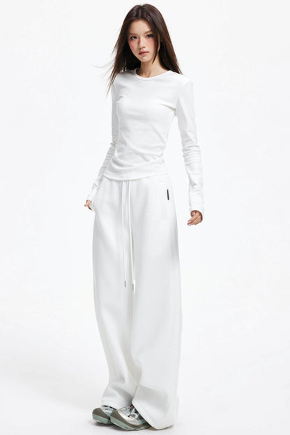 Slim Round Neck Long Sleeve Knitwear