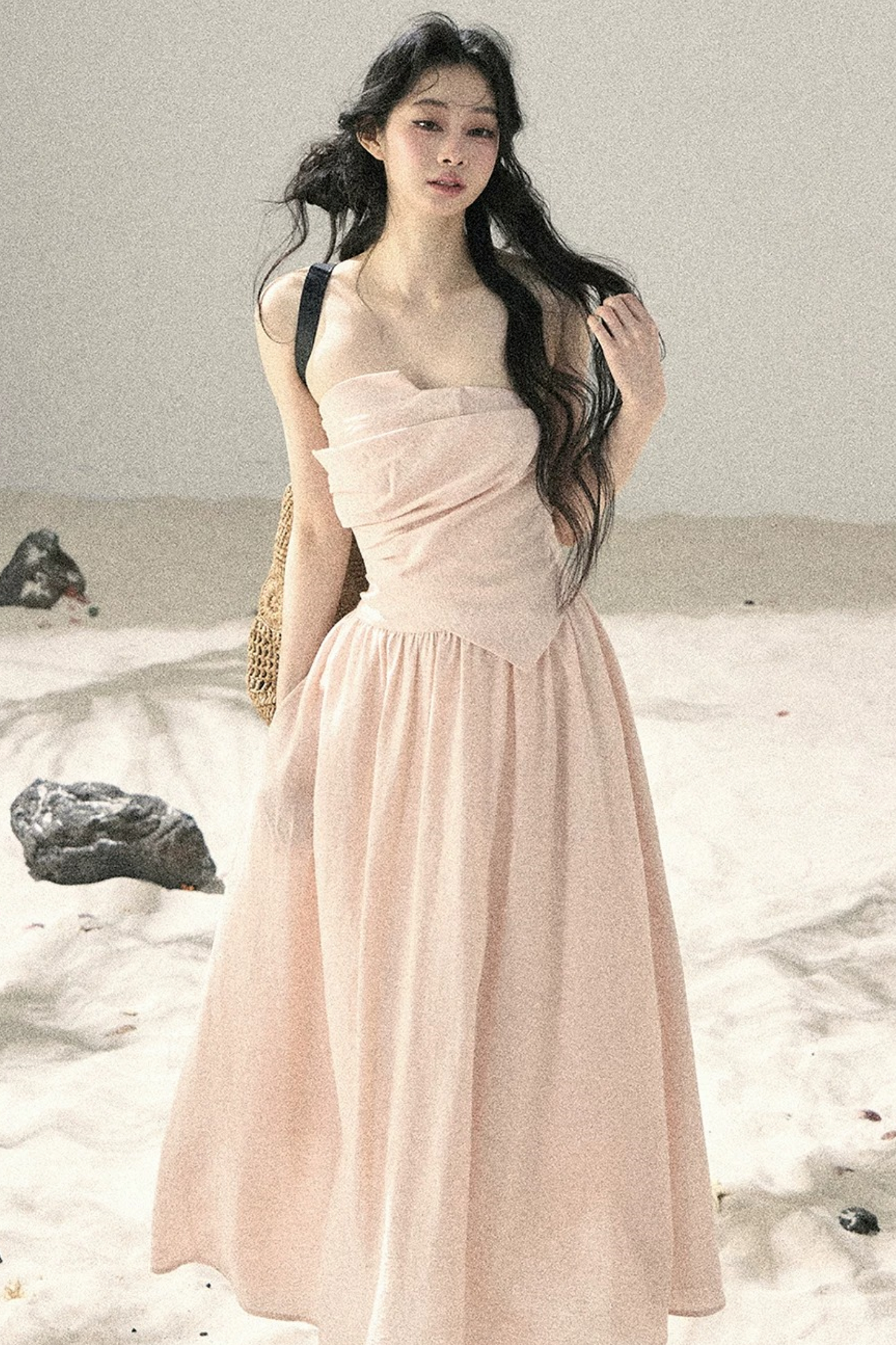 Cloud-Like Strapless Summer Dress