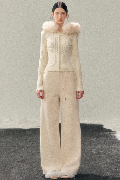 Hooded Knitted Sweater Jacket