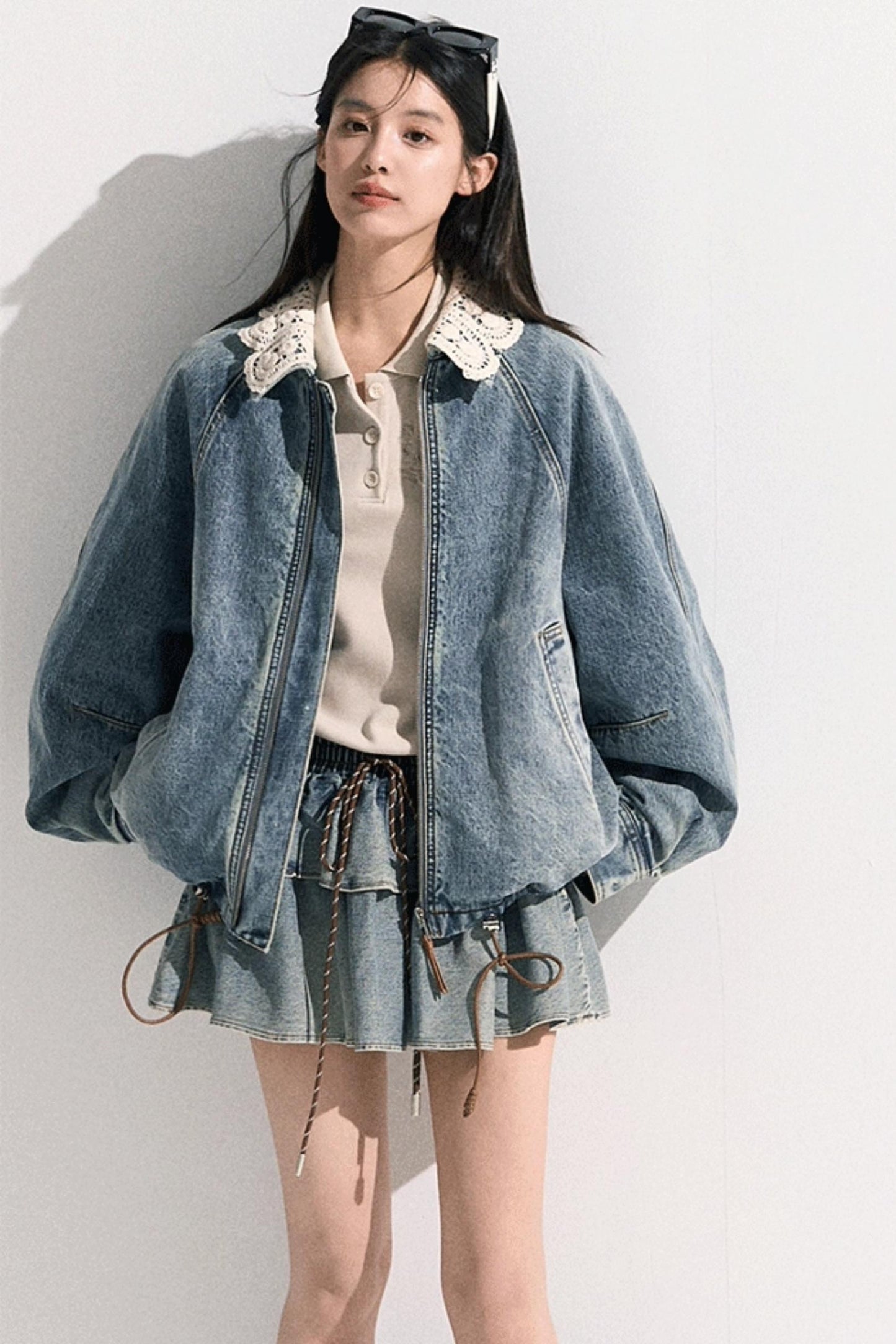 Vintage Braided Denim Jacket Set-Up