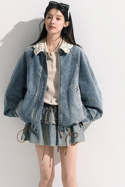 Vintage Braided Denim Jacket Set-Up