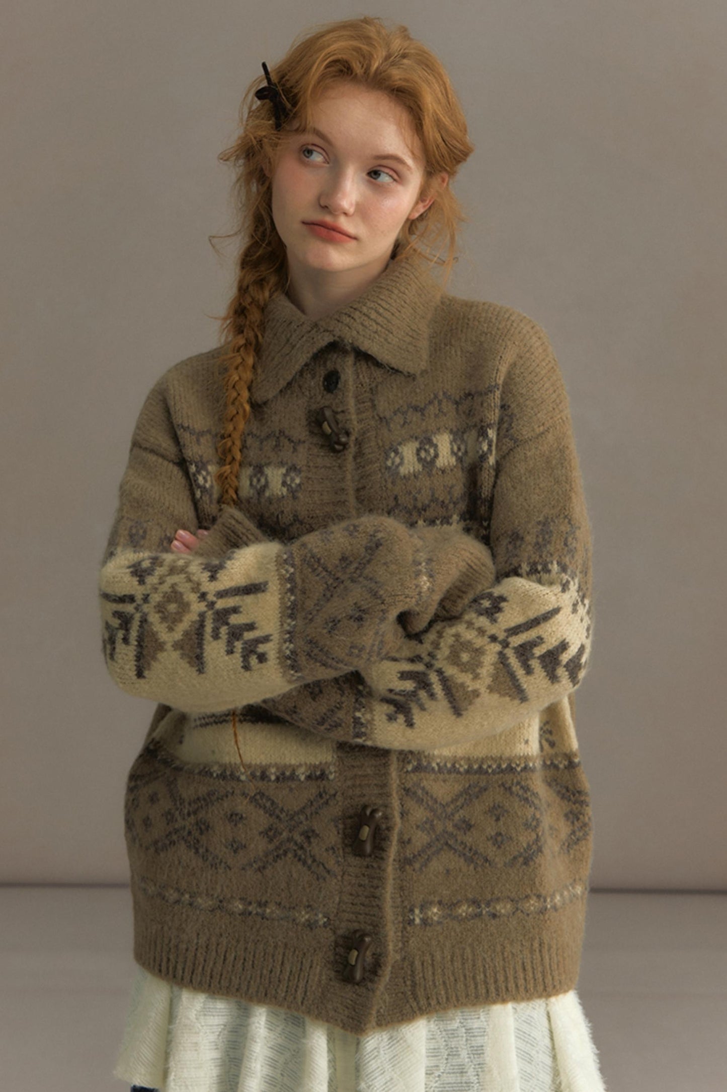 Vintage Lapel Cardigan