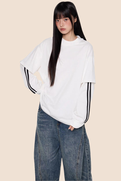 Stripe Long Sleeve Top