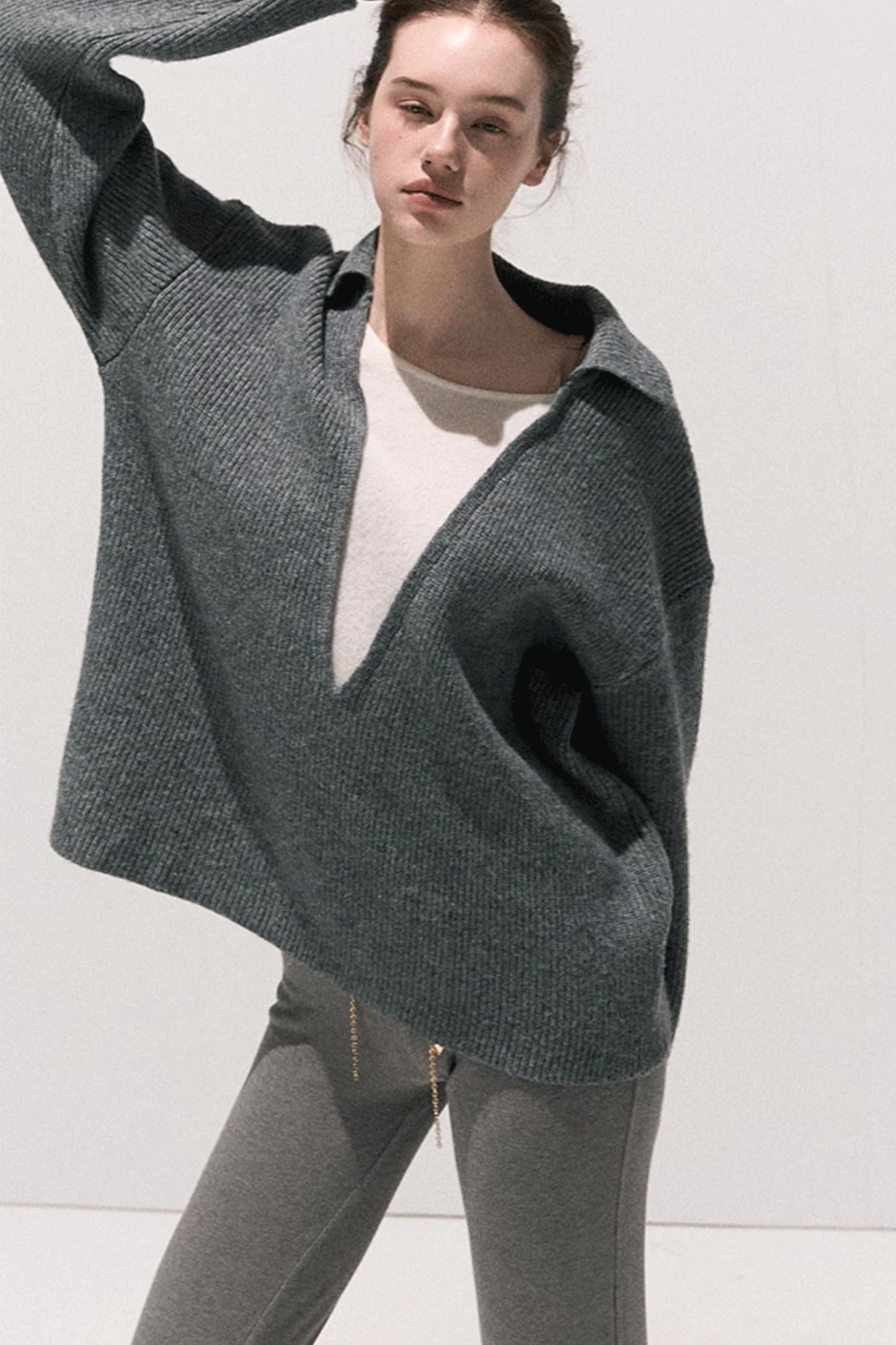 Soft Crewneck Knitwear Trouser Set-Up