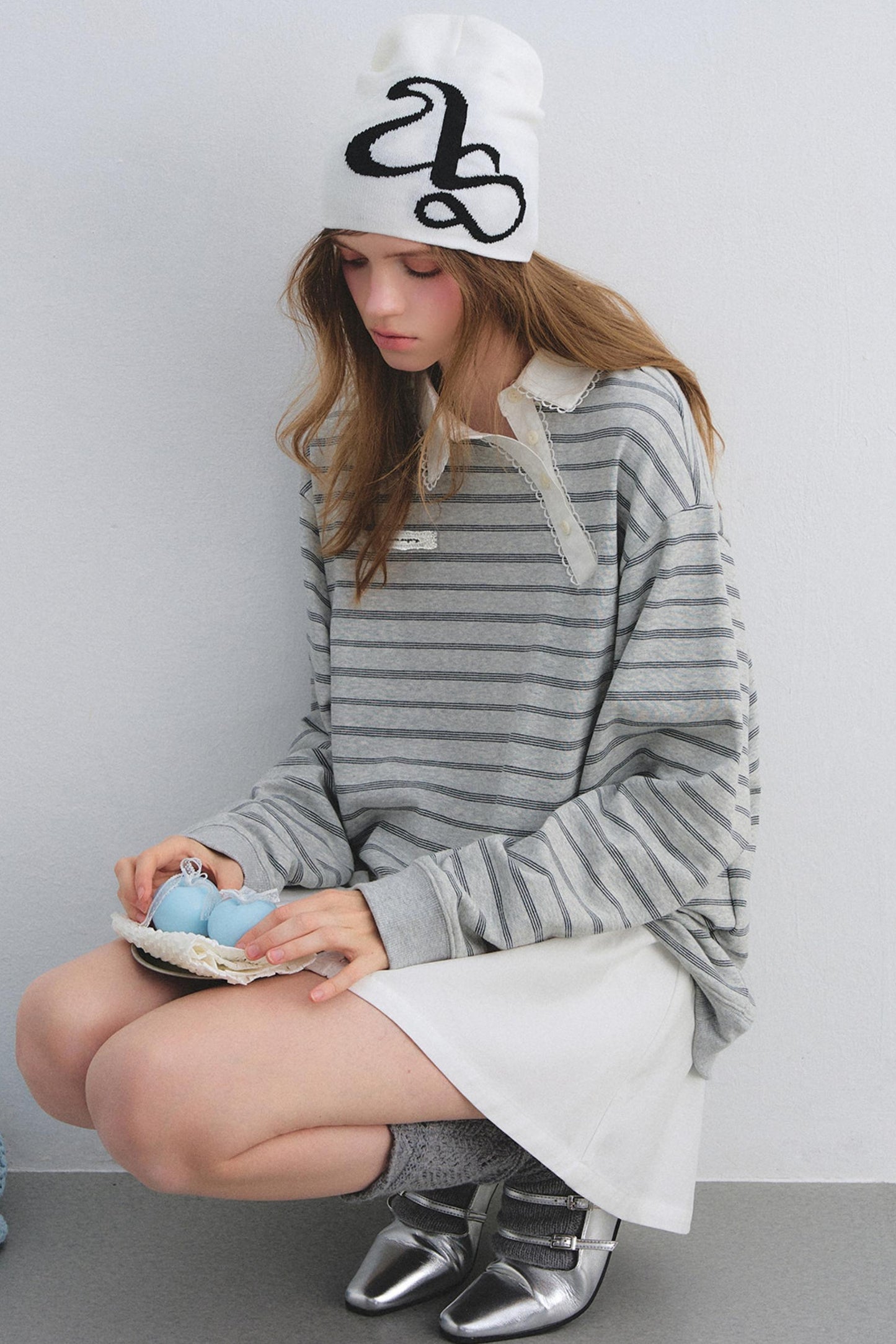 Retro Lace Collar Sweatshirt